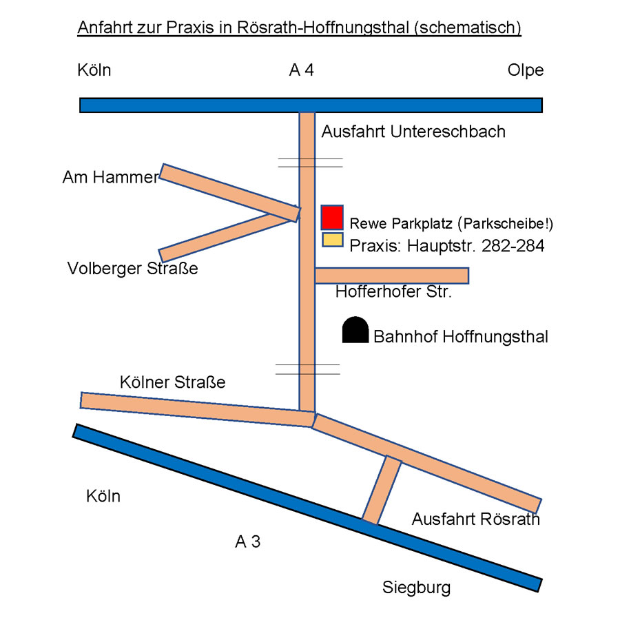 Anfahrt: Naturheilpraxis Roesrath, Claudia Westerhoff